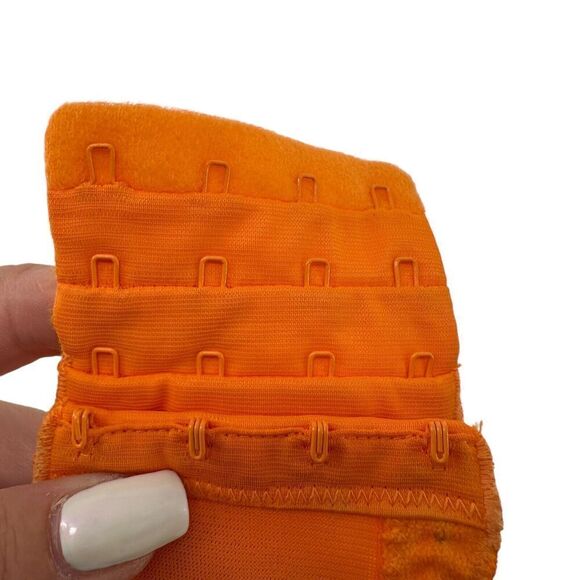 Cacique Bra 42DD Orange Pink Lace Overlay Boost Padding Underwired Back Closure - Picture 9 of 10